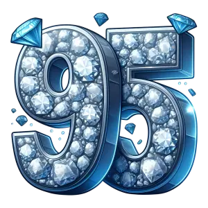 Diamond Encrusted Number 95 Illustration
