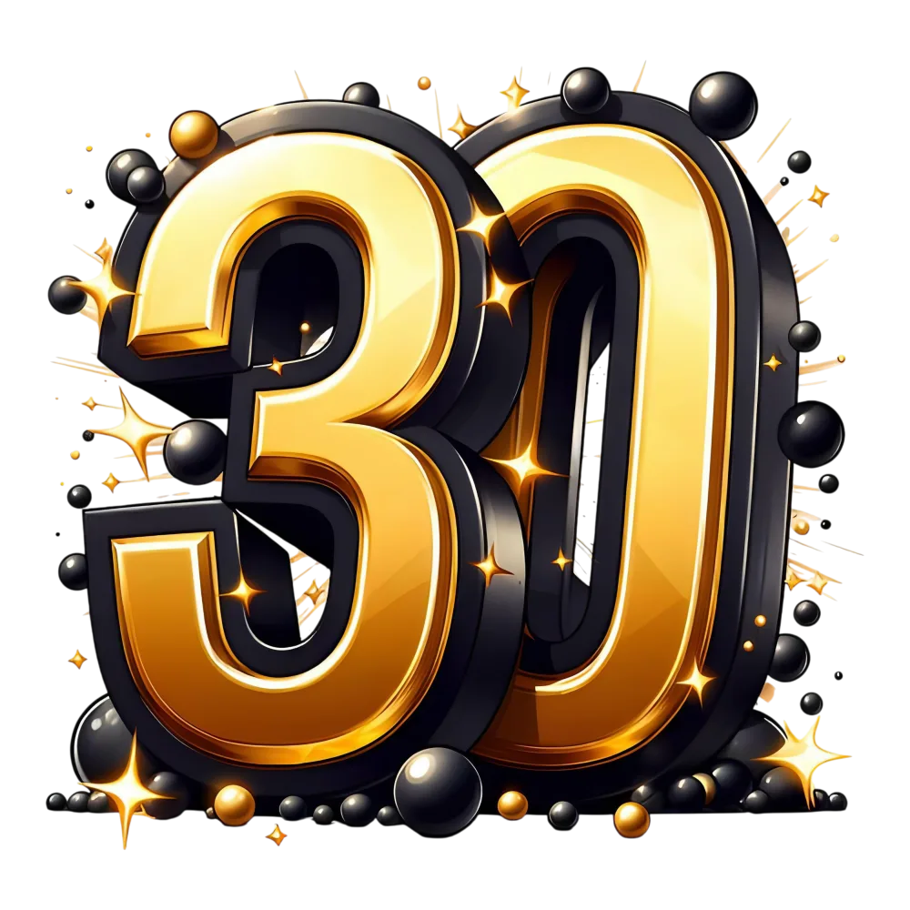 3D Golden Number with Black Spheres