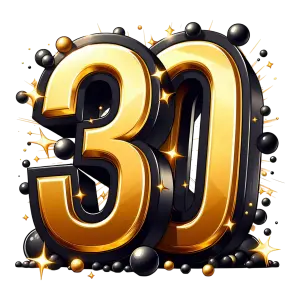 3D Golden Number with Black Spheres