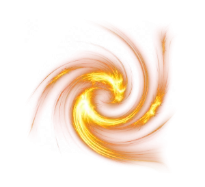 Glowing Orange and Yellow Spiral Light Effect