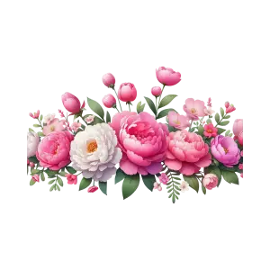 Pink and White Peonies Floral Arrangement