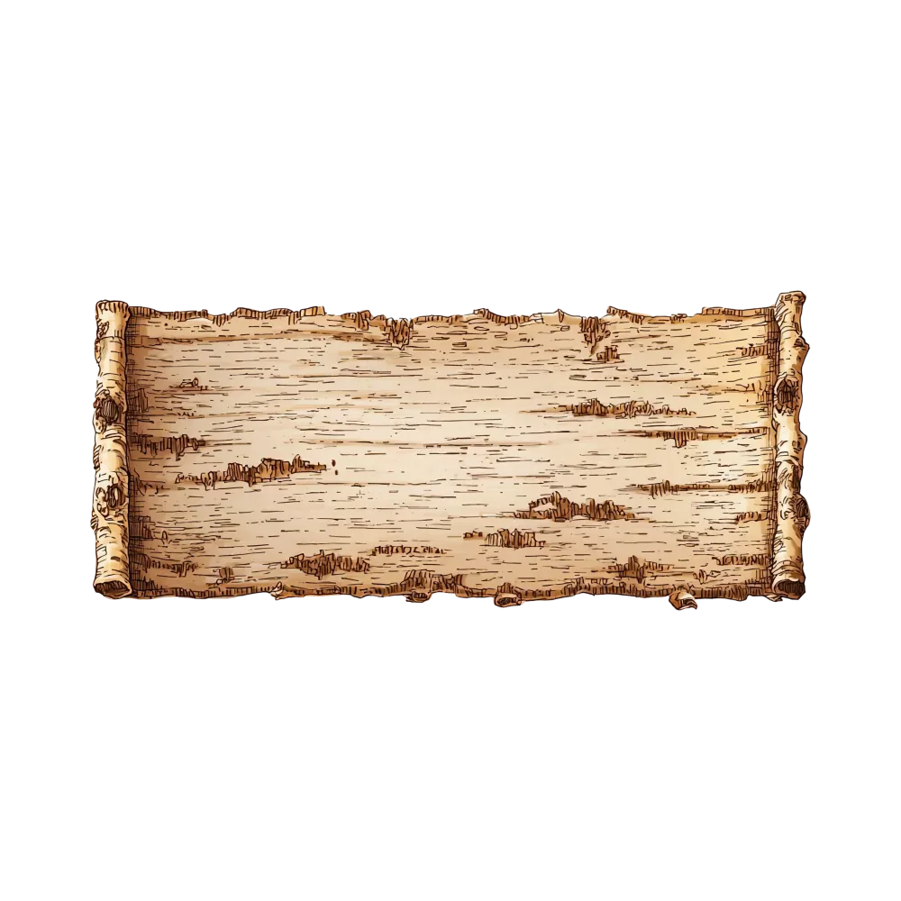 Vintage Wooden Signboard with Rolled Edges