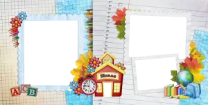 Back to School Photo Frames with Educational Elements