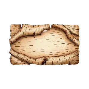 Birch Tree Bark Frame Illustration