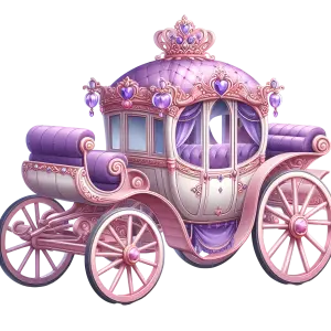 Pink and Purple Fairy Tale Princess Carriage