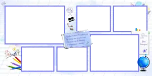 School Year Photo Collage Template with Notebook Paper Background