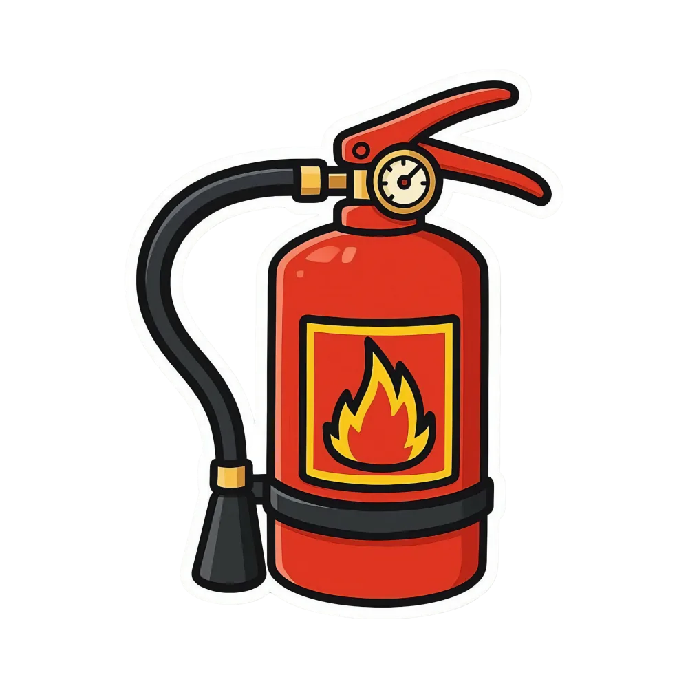 Cartoon Style Fire Extinguisher Illustration