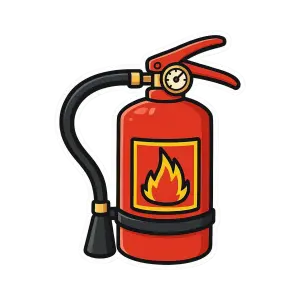 Cartoon Style Fire Extinguisher Illustration
