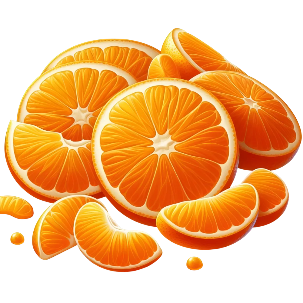 Fresh Orange Slices and Segments