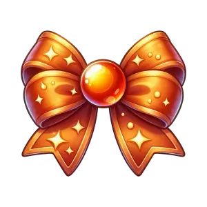 Golden Decorative Bow with Shiny Sparkles