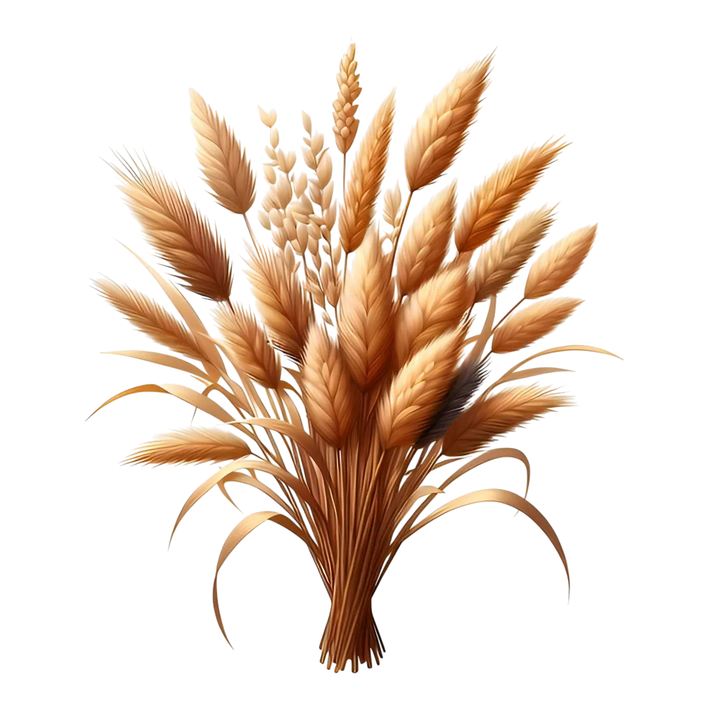 Bunch of Dried Wheat Stalks