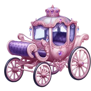Pink and Purple Royal Princess Carriage