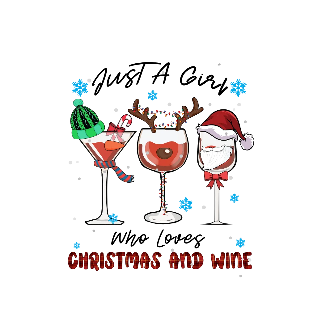 Christmas Wine Glasses with Festive Decorations