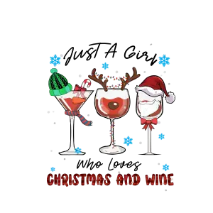 Christmas Wine Glasses with Festive Decorations