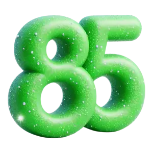 Green Sparkling Number 85