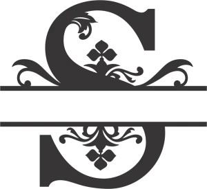 Decorative Ornamental Design with Central Flourish