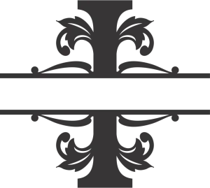 Black Ornamental Vintage Design with Horizontal Banner