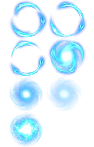 Blue Energy Swirl and Burst Effects Set