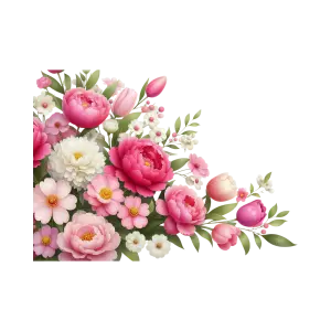 Corner Floral Arrangement with Pink and White Flowers