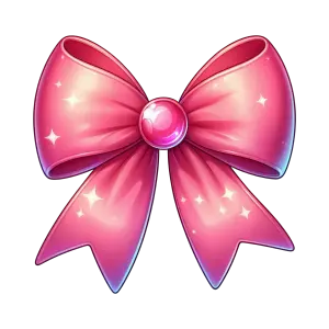Shiny Pink Decorative Bow with Sparkles