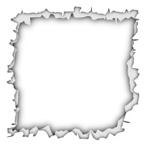Torn Paper Edge Frame with Central Black Area
