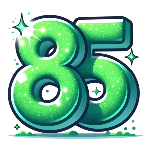 Glossy Green Glitter Number 85